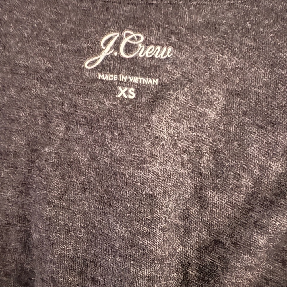 J. Crew Three-Quarter Sleeve Wrap Top in Washed Black Size XS - Picture 7 of 8